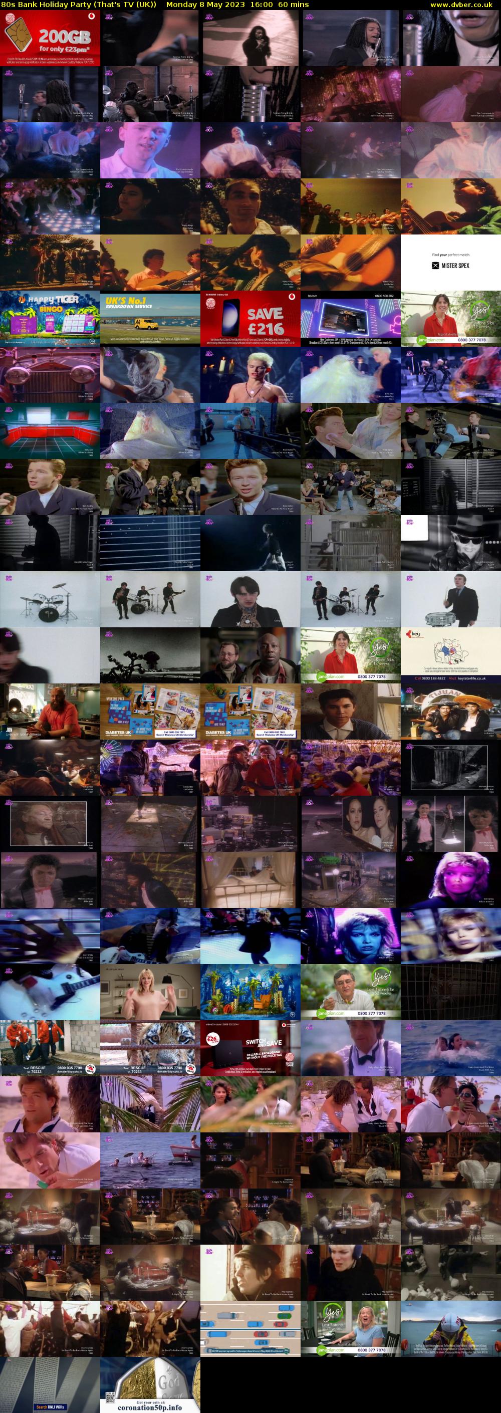 80s Bank Holiday Party (That's TV (UK)) Monday 8 May 2023 16:00 - 17:00