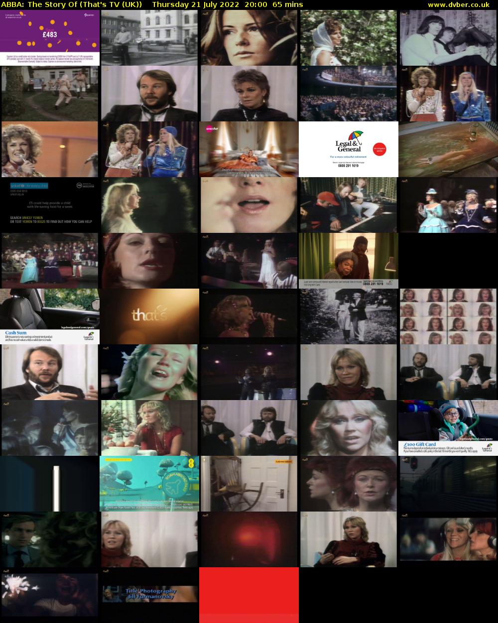 ABBA: The Story Of (That's TV (UK)) Thursday 21 July 2022 20:00 - 21:05