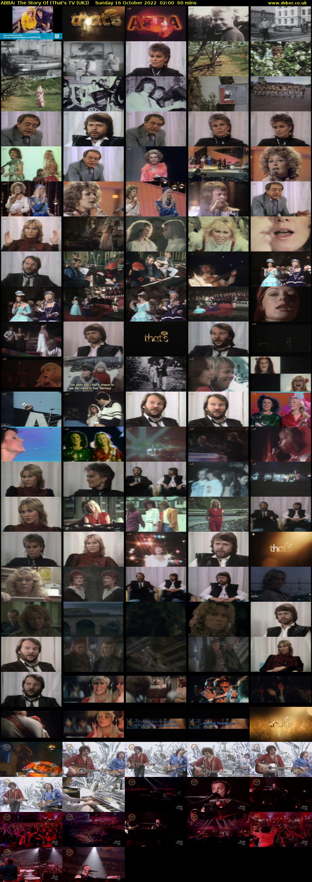 ABBA: The Story Of (That's TV (UK)) Sunday 16 October 2022 02:00 - 03:00
