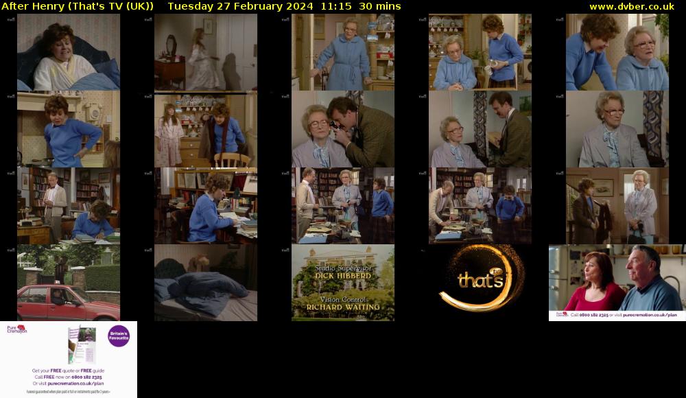 After Henry (That's TV (UK)) Tuesday 27 February 2024 11:15 - 11:45