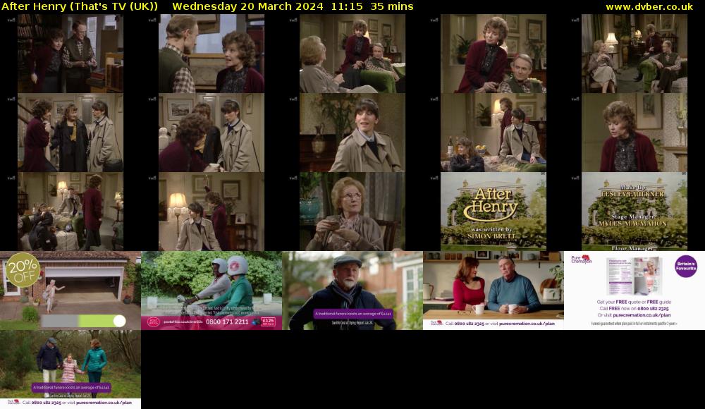 After Henry (That's TV (UK)) Wednesday 20 March 2024 11:15 - 11:50