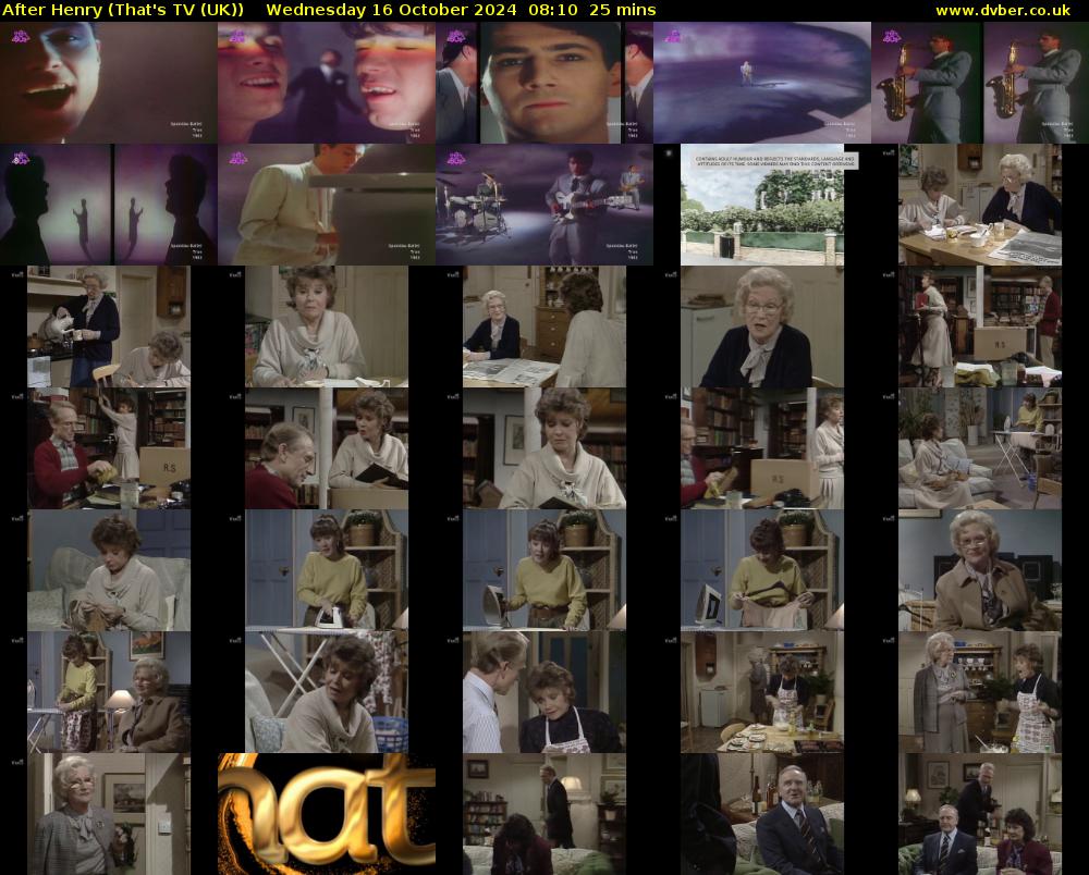 After Henry (That's TV (UK)) Wednesday 16 October 2024 08:10 - 08:35