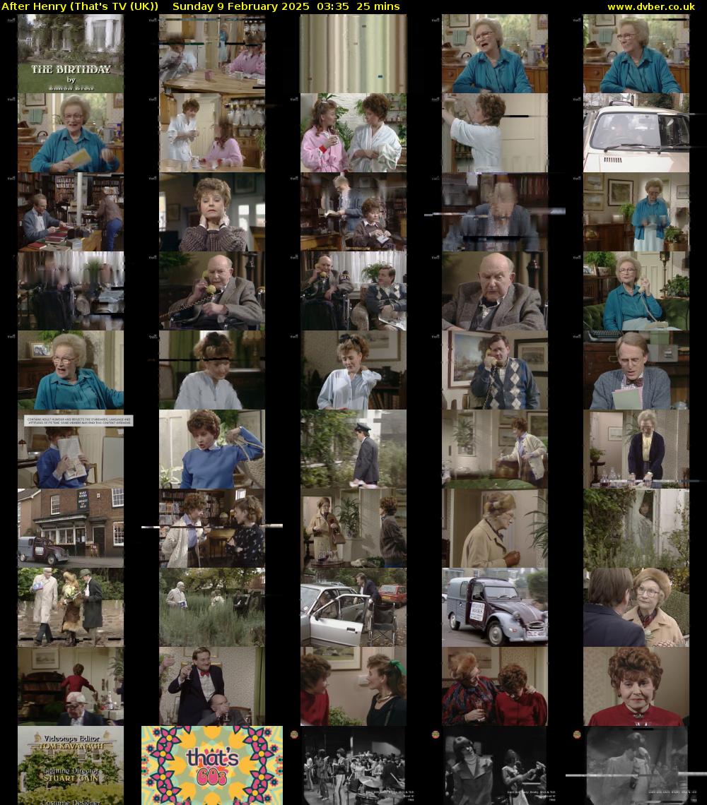 After Henry (That's TV (UK)) Sunday 9 February 2025 03:35 - 04:00