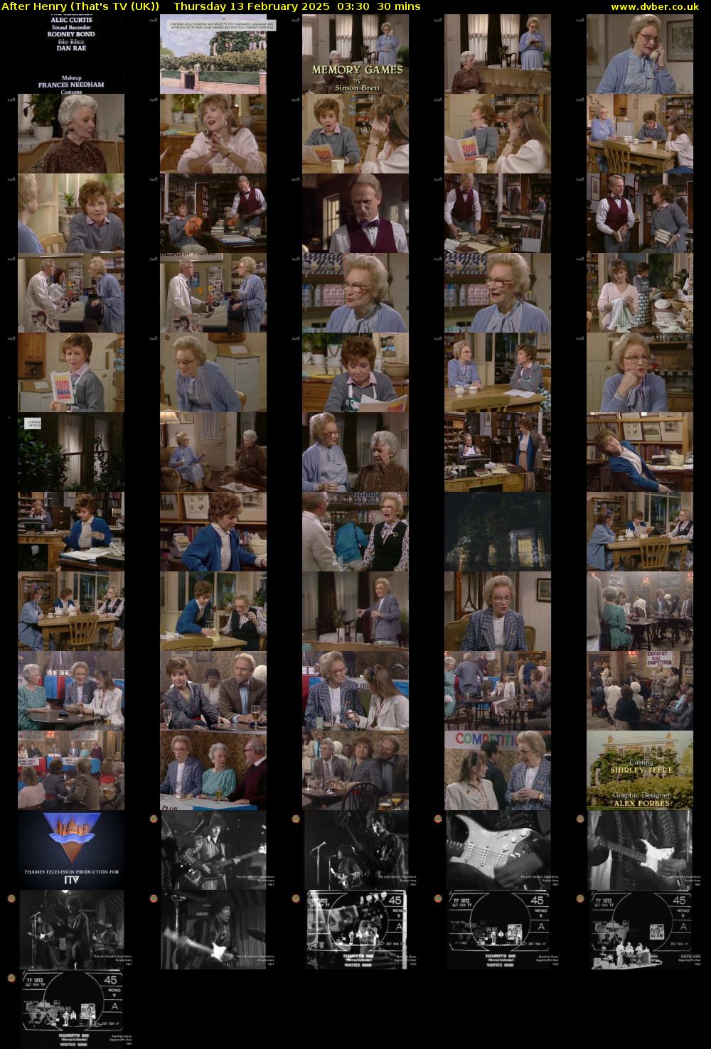 After Henry (That's TV (UK)) Thursday 13 February 2025 03:30 - 04:00