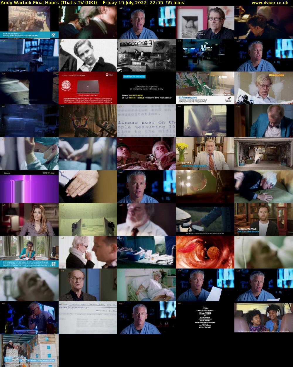 Andy Warhol: Final Hours (That's TV (UK)) Friday 15 July 2022 22:55 - 23:50