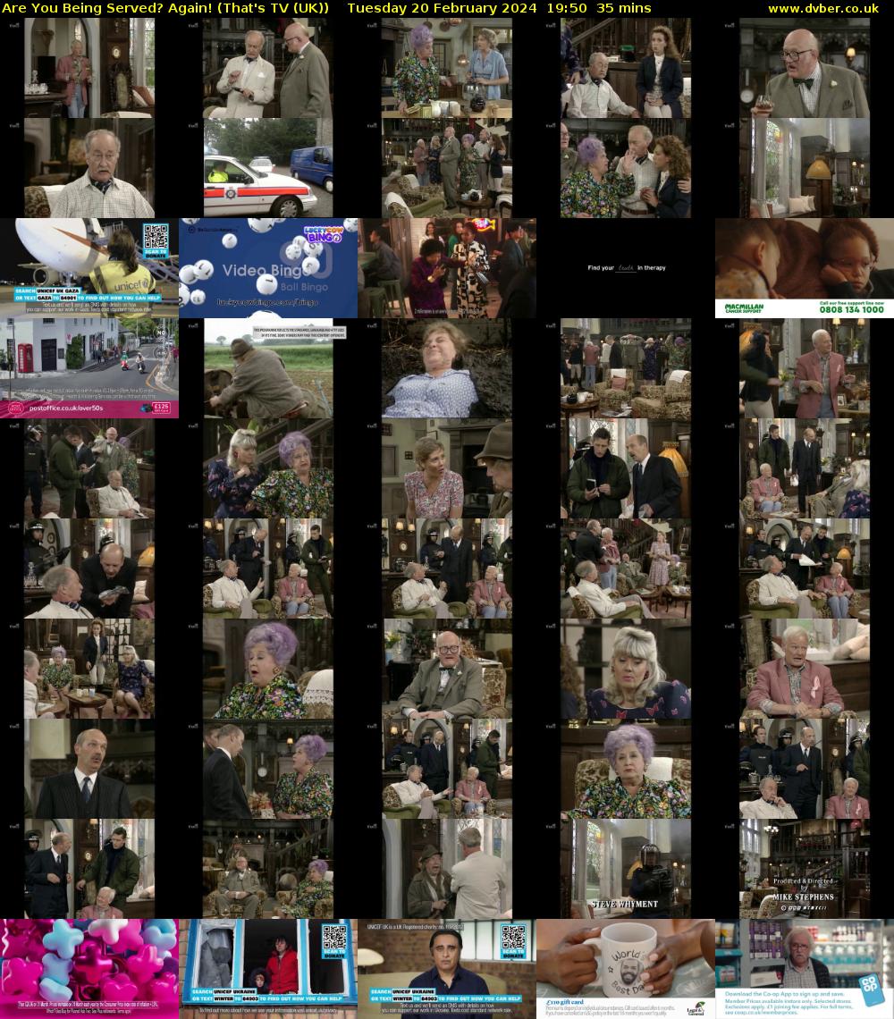 Are You Being Served? Again! (That's TV (UK)) Tuesday 20 February 2024 19:50 - 20:25