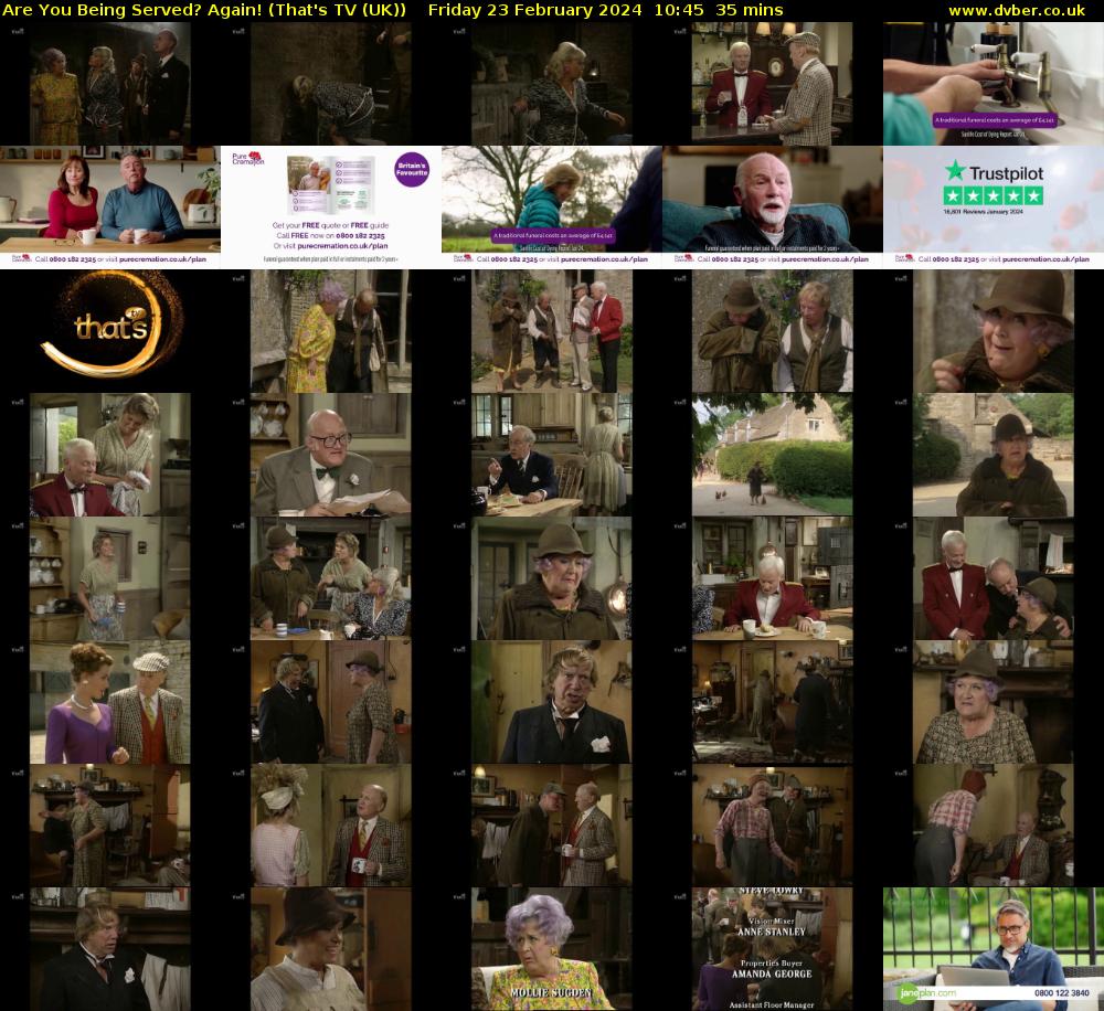 Are You Being Served? Again! (That's TV (UK)) Friday 23 February 2024 10:45 - 11:20