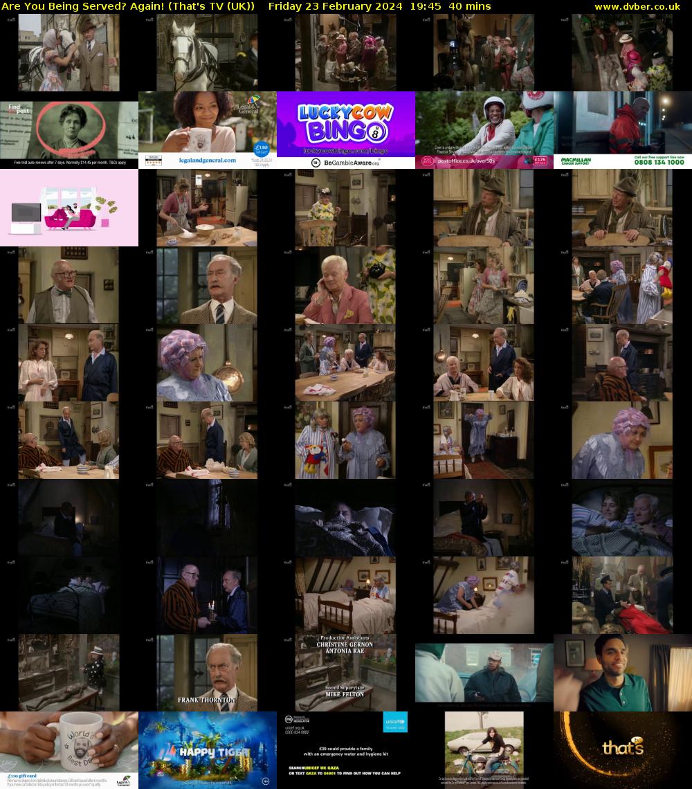 Are You Being Served? Again! (That's TV (UK)) Friday 23 February 2024 19:45 - 20:25