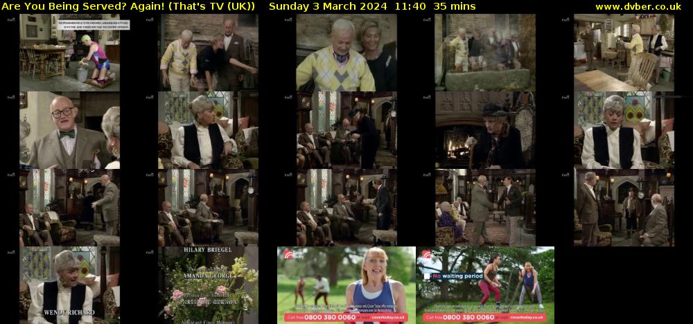 Are You Being Served? Again! (That's TV (UK)) Sunday 3 March 2024 11:40 - 12:15