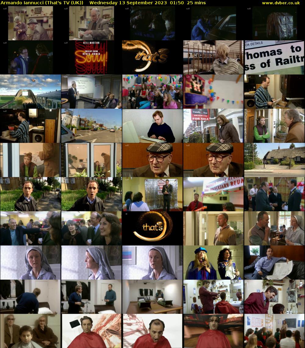 Armando Iannucci (That's TV (UK)) Wednesday 13 September 2023 01:50 - 02:15