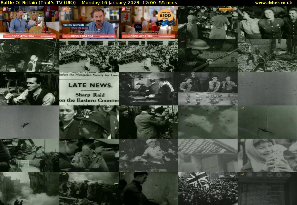 Battle Of Britain (That's TV (UK)) Monday 16 January 2023 12:00 - 12:55