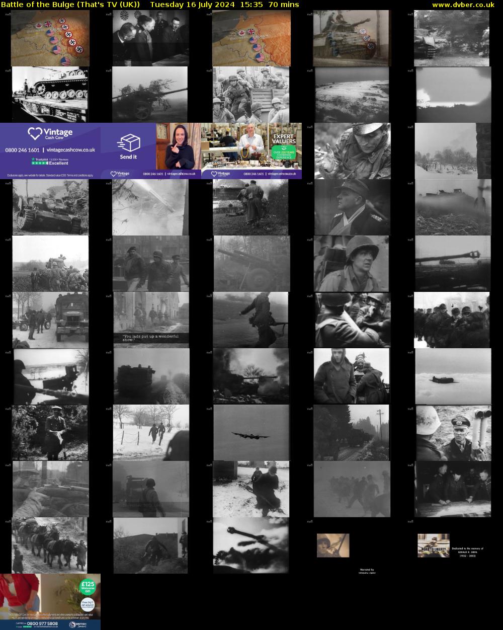 Battle of the Bulge (That's TV (UK)) Tuesday 16 July 2024 15:35 - 16:45