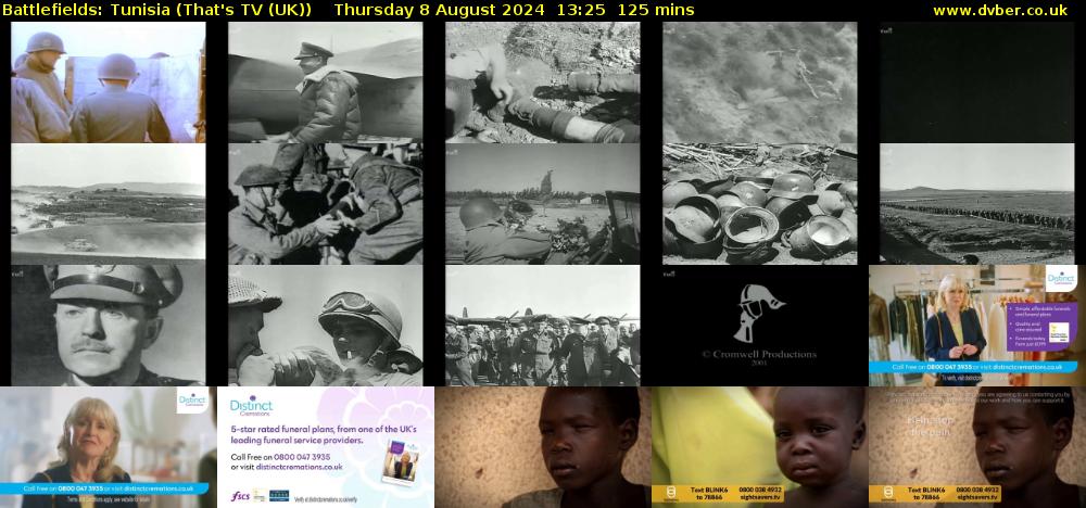 Battlefields: Tunisia (That's TV (UK)) Thursday 8 August 2024 13:25 - 15:30