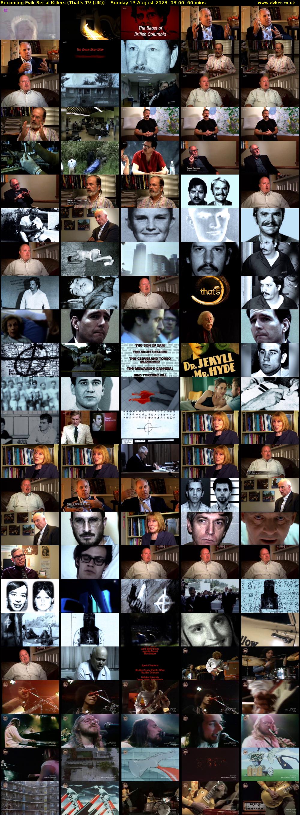 Becoming Evil: Serial Killers (That's TV (UK)) Sunday 13 August 2023 03:00 - 04:00