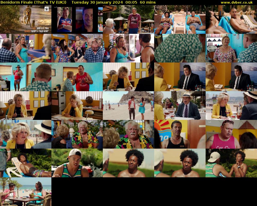 Benidorm Finale (That's TV (UK)) Tuesday 30 January 2024 00:05 - 01:05