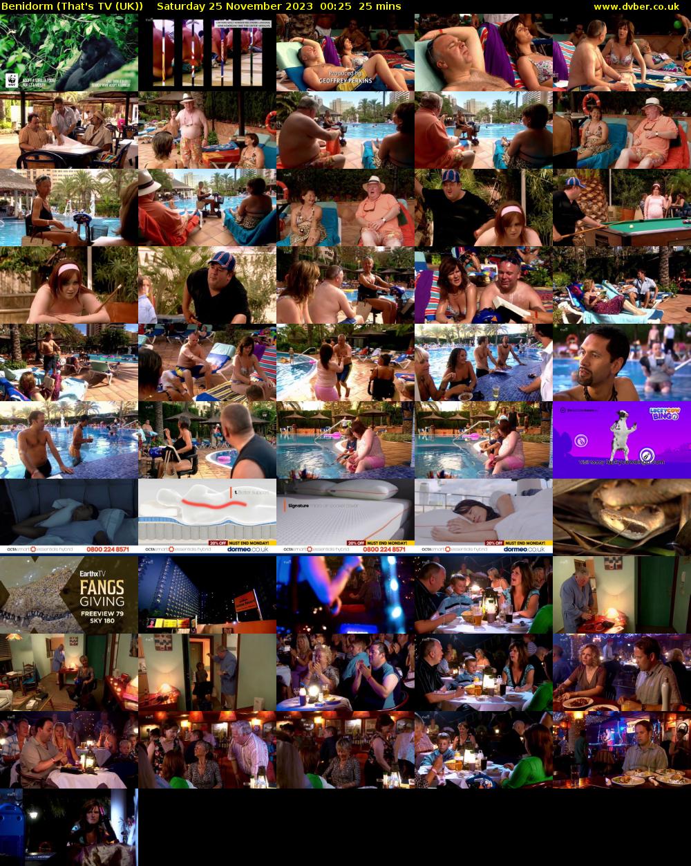 Benidorm (That's TV (UK)) Saturday 25 November 2023 00:25 - 00:50