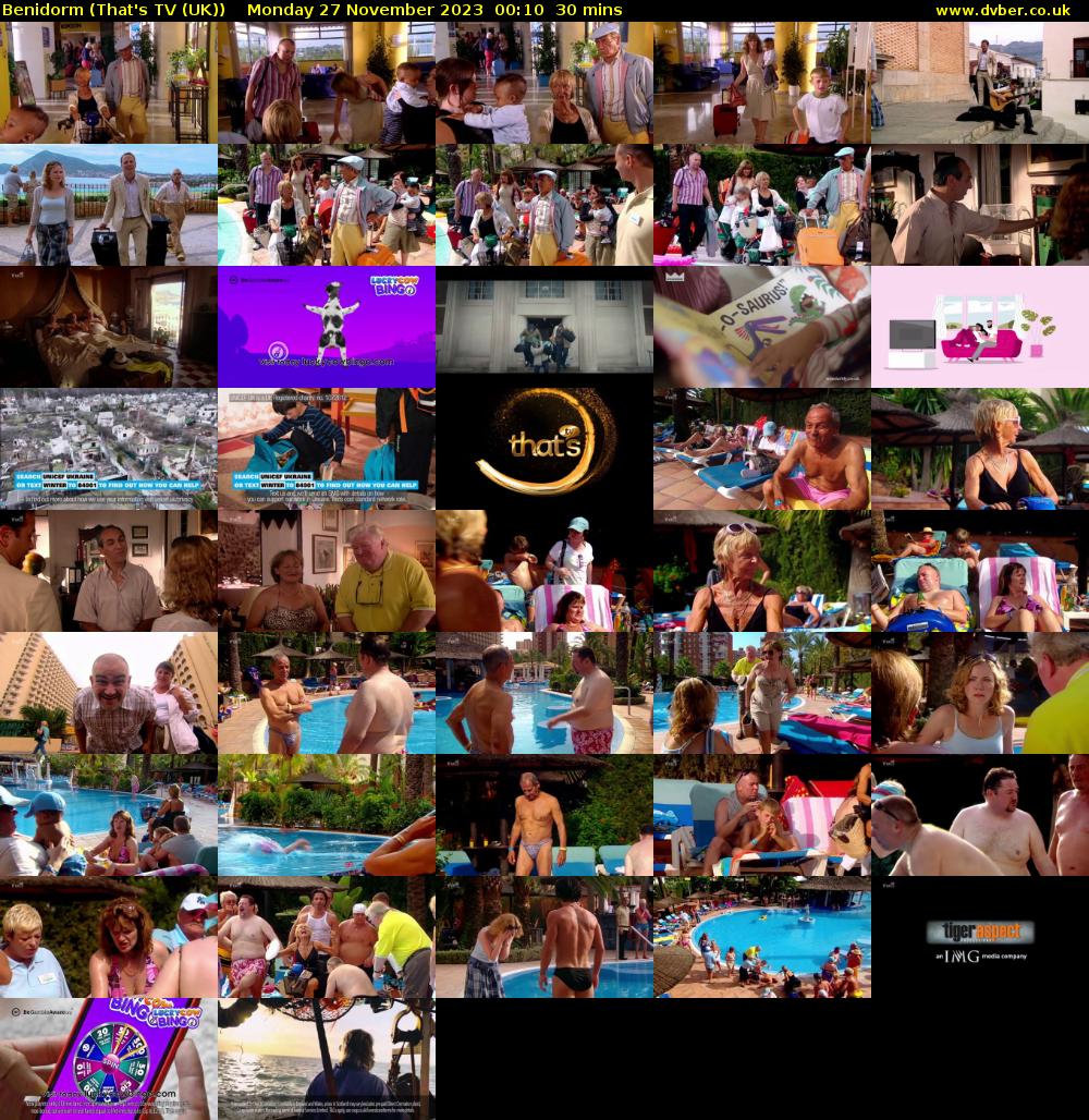 Benidorm (That's TV (UK)) Monday 27 November 2023 00:10 - 00:40