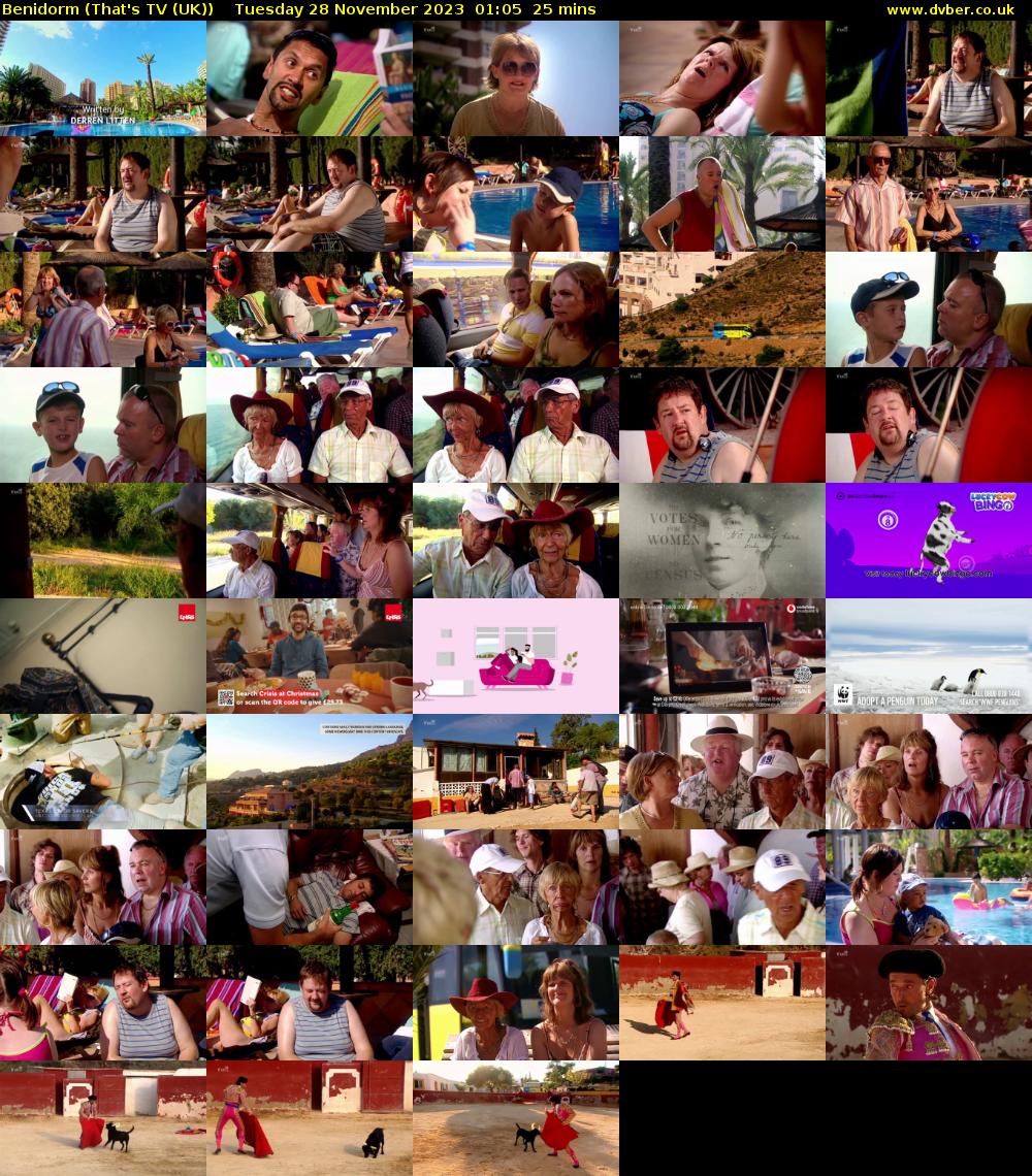 Benidorm (That's TV (UK)) Tuesday 28 November 2023 01:05 - 01:30