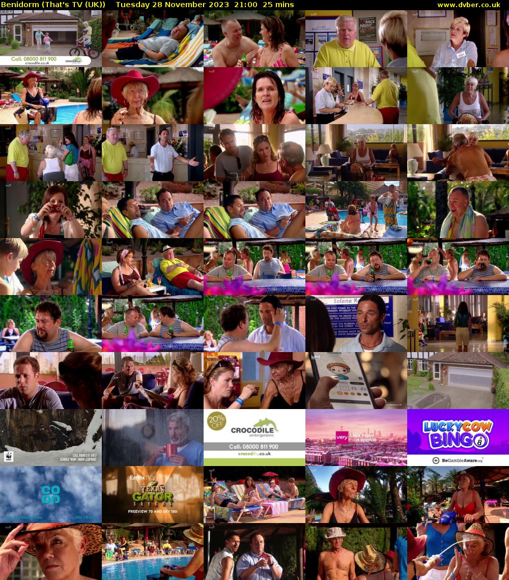 Benidorm (That's TV (UK)) Tuesday 28 November 2023 21:00 - 21:25