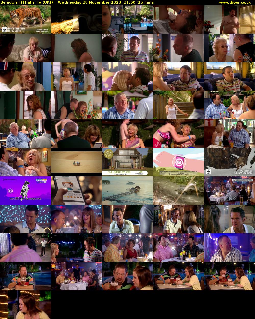 Benidorm (That's TV (UK)) Wednesday 29 November 2023 21:00 - 21:25