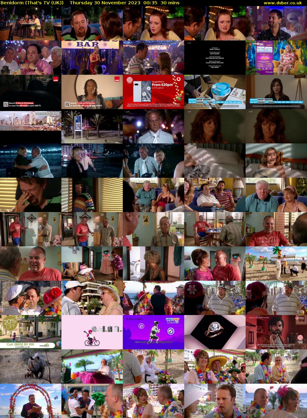 Benidorm (That's TV (UK)) Thursday 30 November 2023 00:35 - 01:05