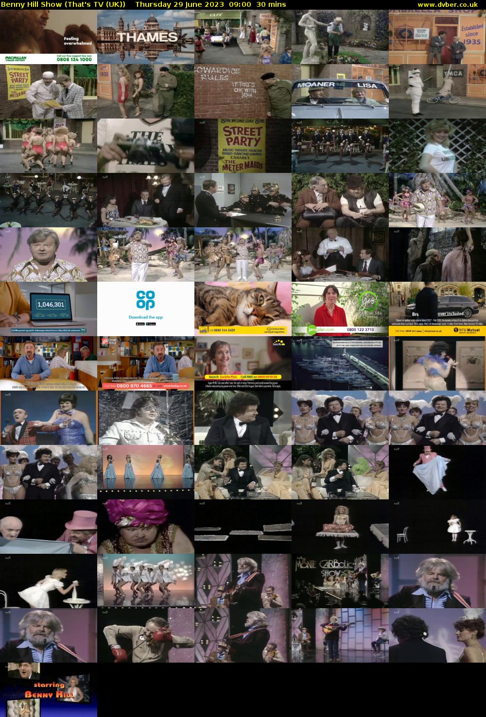 Benny Hill Show (That's TV (UK)) Thursday 29 June 2023 09:00 - 09:30