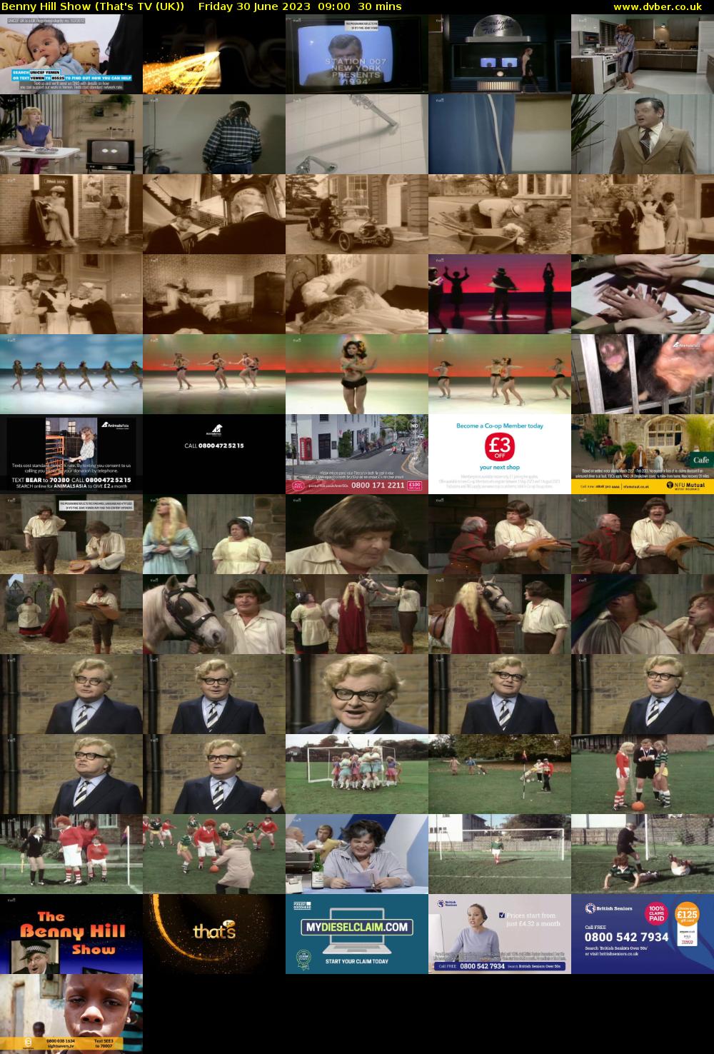 Benny Hill Show (That's TV (UK)) Friday 30 June 2023 09:00 - 09:30