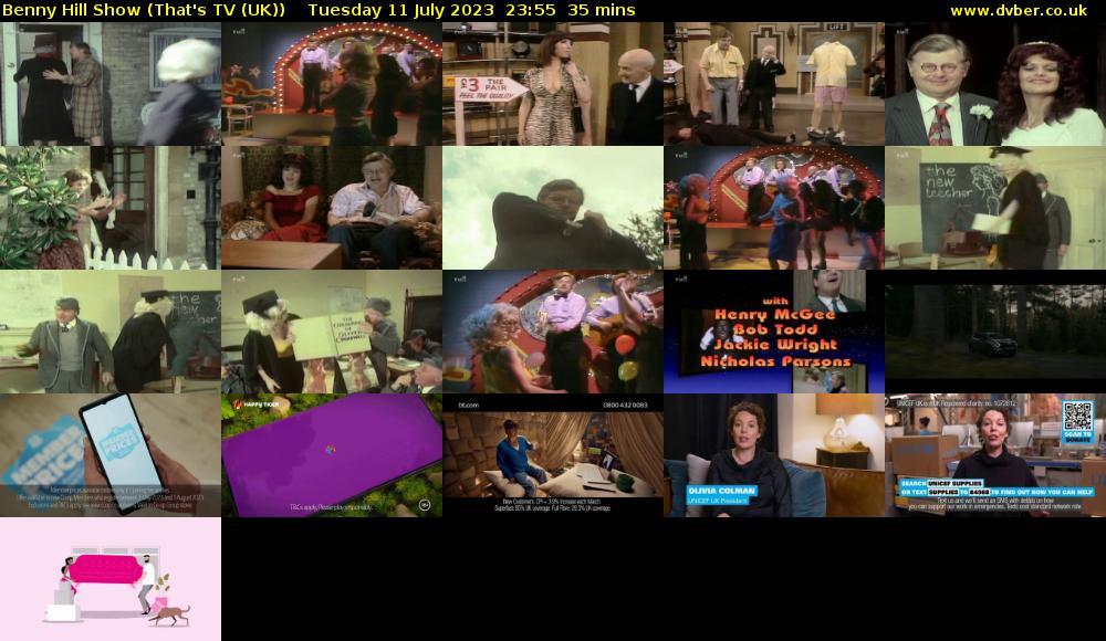 Benny Hill Show (That's TV (UK)) Tuesday 11 July 2023 23:55 - 00:30