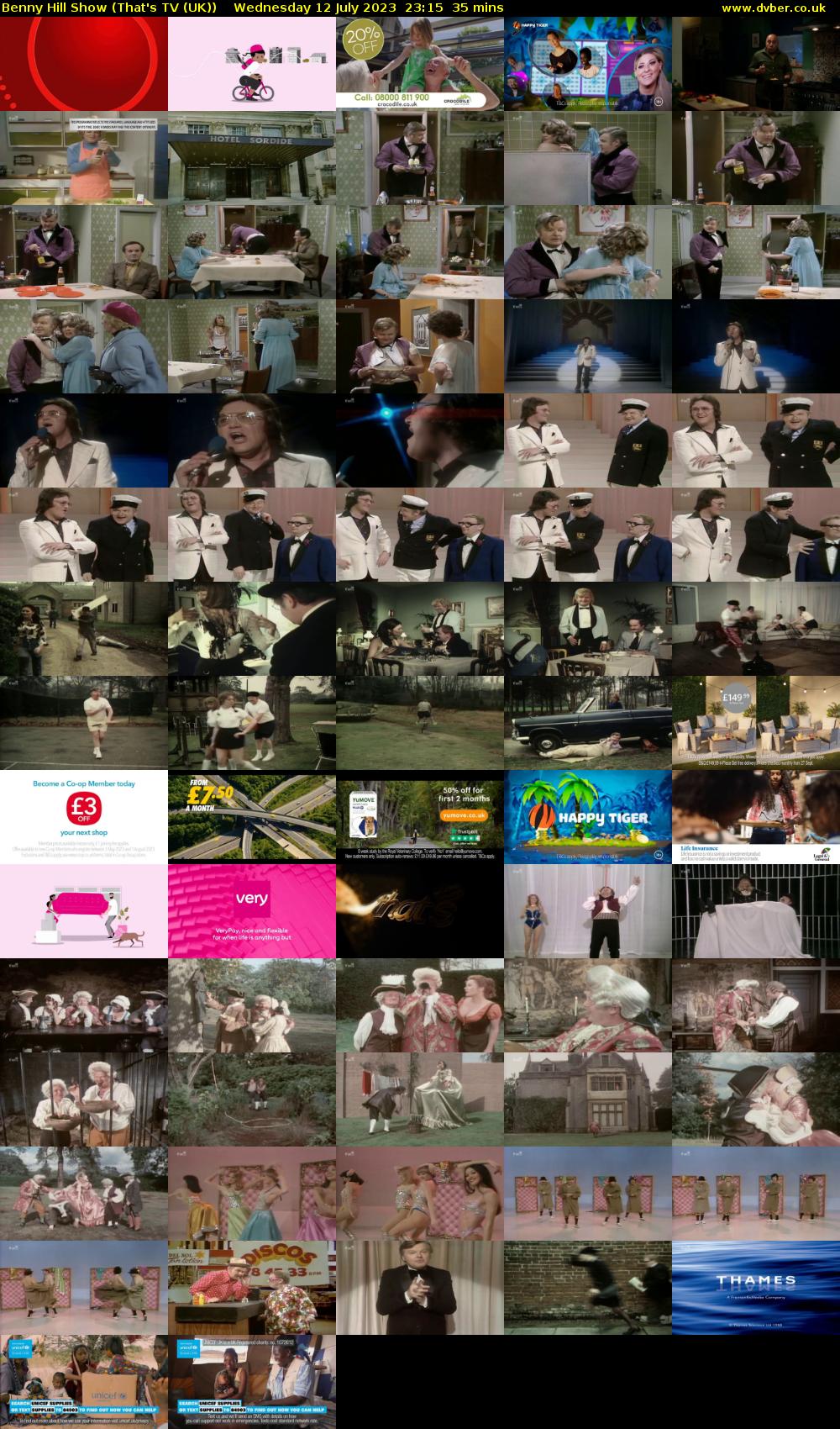 Benny Hill Show (That's TV (UK)) Wednesday 12 July 2023 23:15 - 23:50