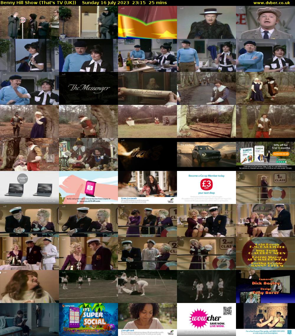 Benny Hill Show (That's TV (UK)) Sunday 16 July 2023 23:15 - 23:40