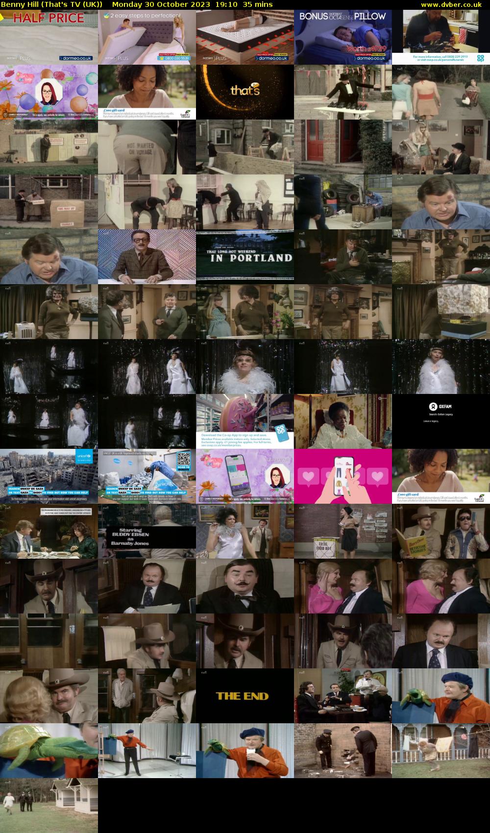 Benny Hill (That's TV (UK)) Monday 30 October 2023 19:10 - 19:45