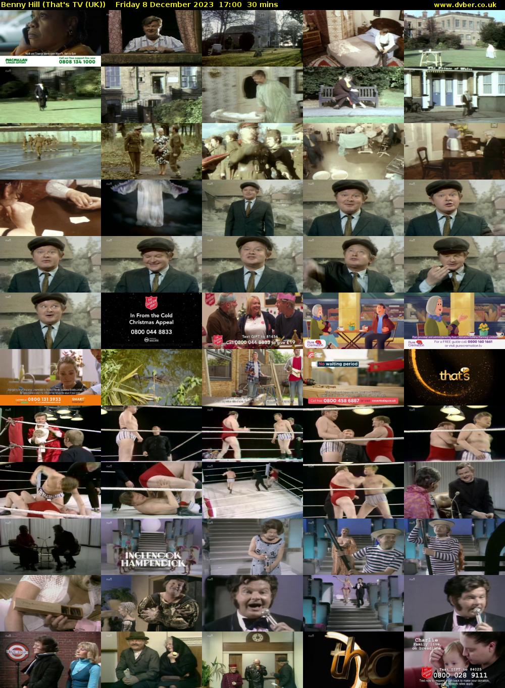 Benny Hill (That's TV (UK)) Friday 8 December 2023 17:00 - 17:30