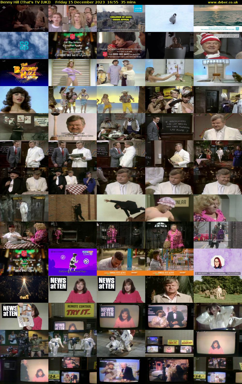 Benny Hill (That's TV (UK)) Friday 15 December 2023 16:55 - 17:30