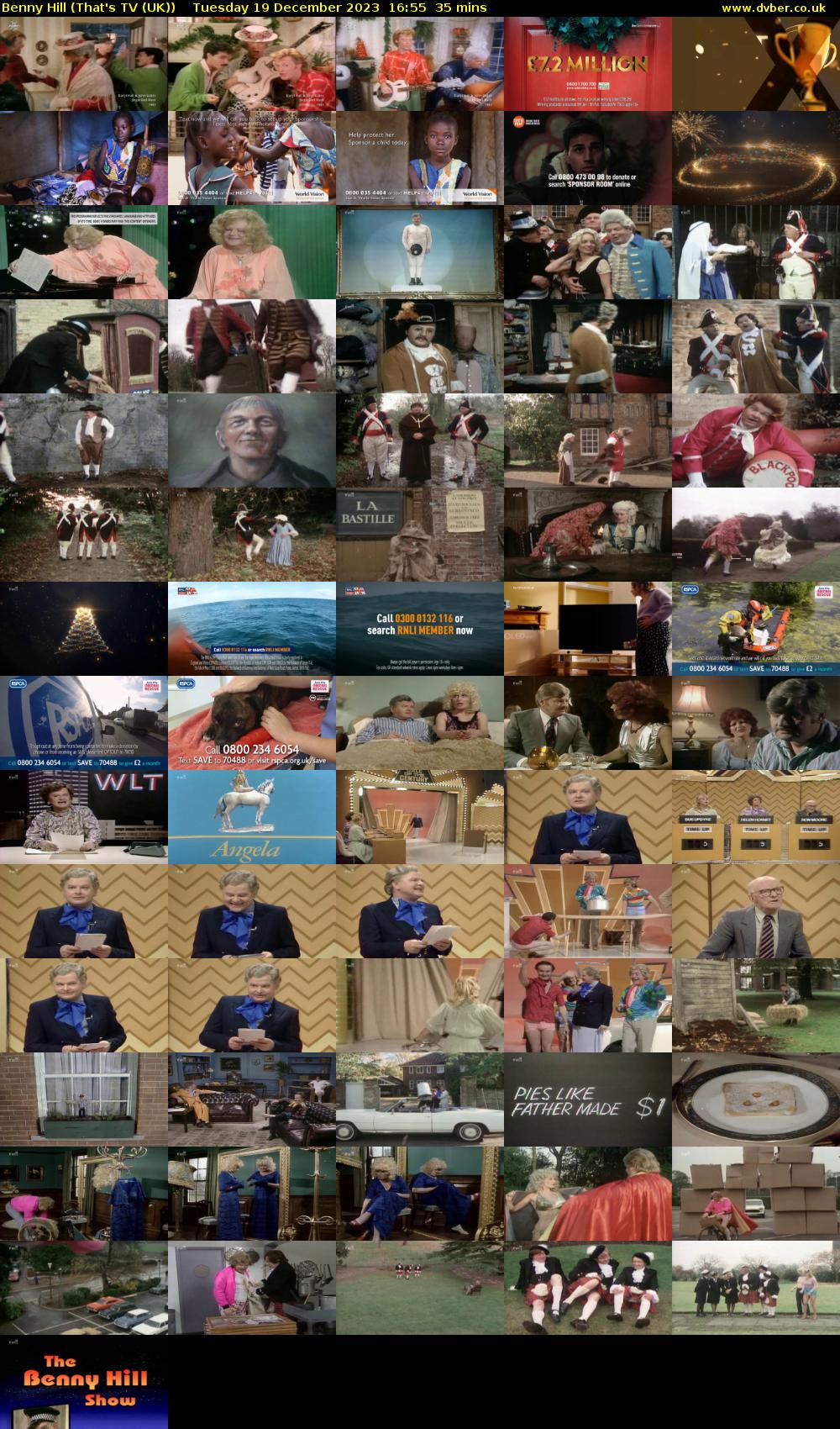 Benny Hill (That's TV (UK)) Tuesday 19 December 2023 16:55 - 17:30