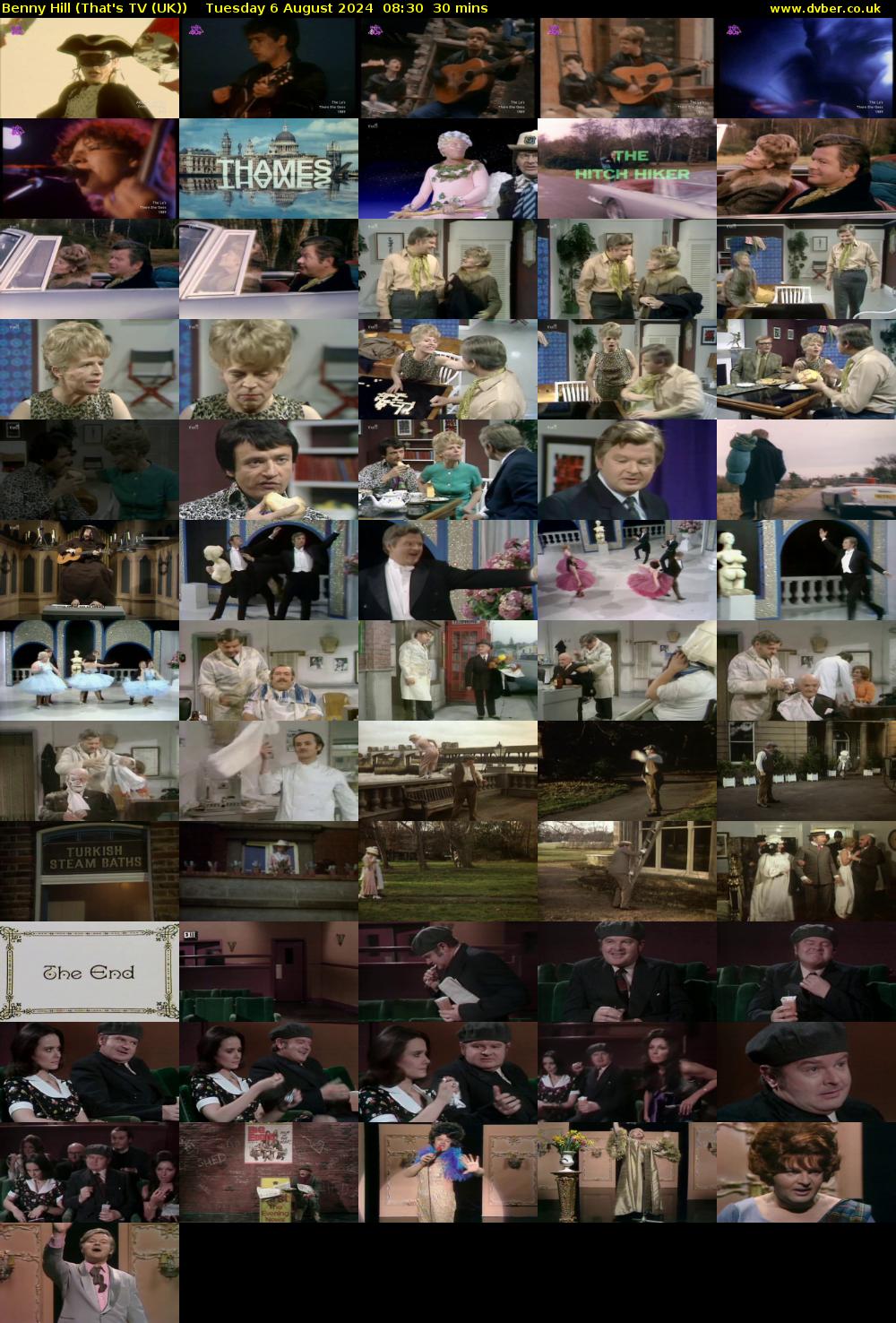 Benny Hill (That's TV (UK)) Tuesday 6 August 2024 08:30 - 09:00