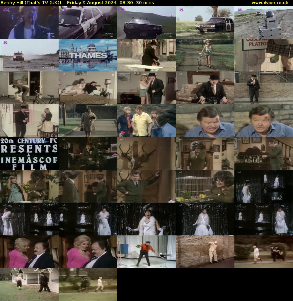 Benny Hill (That's TV (UK)) Friday 9 August 2024 08:30 - 09:00