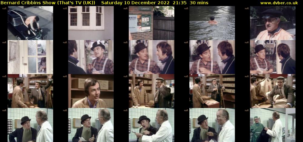 Bernard Cribbins Show (That's TV (UK)) Saturday 10 December 2022 21:35 - 22:05