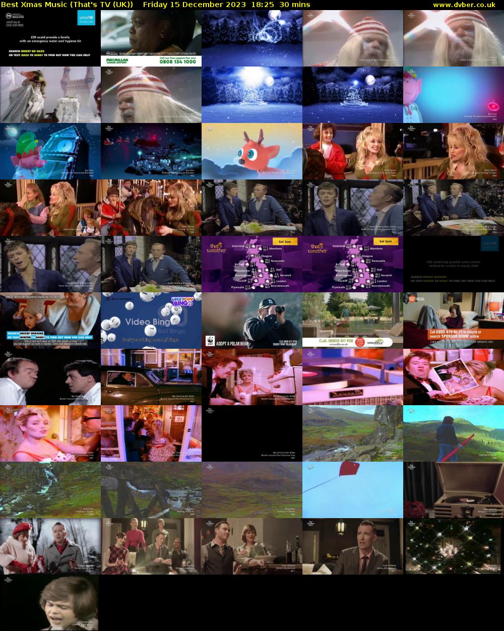 Best Xmas Music (That's TV (UK)) Friday 15 December 2023 18:25 - 18:55
