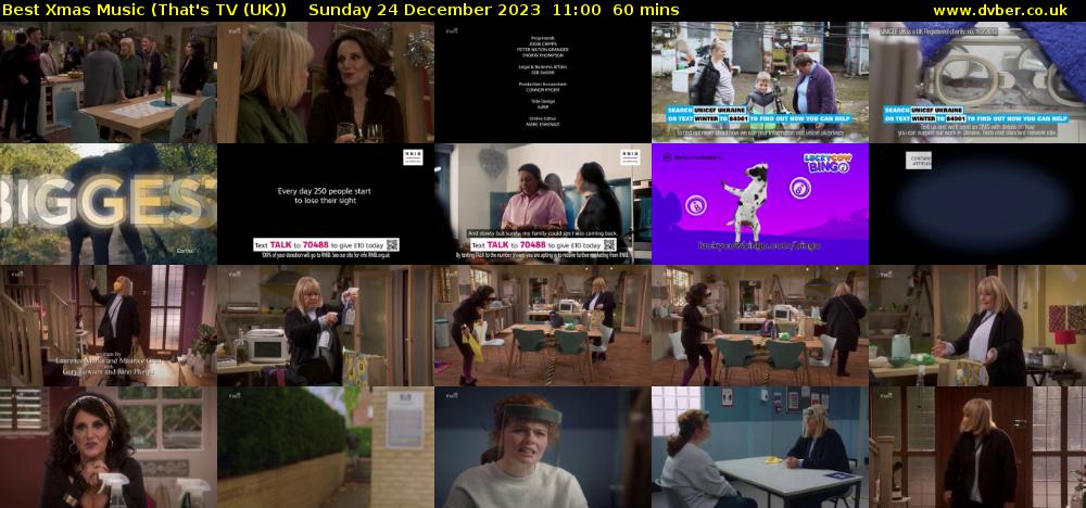 Best Xmas Music (That's TV (UK)) Sunday 24 December 2023 11:00 - 12:00