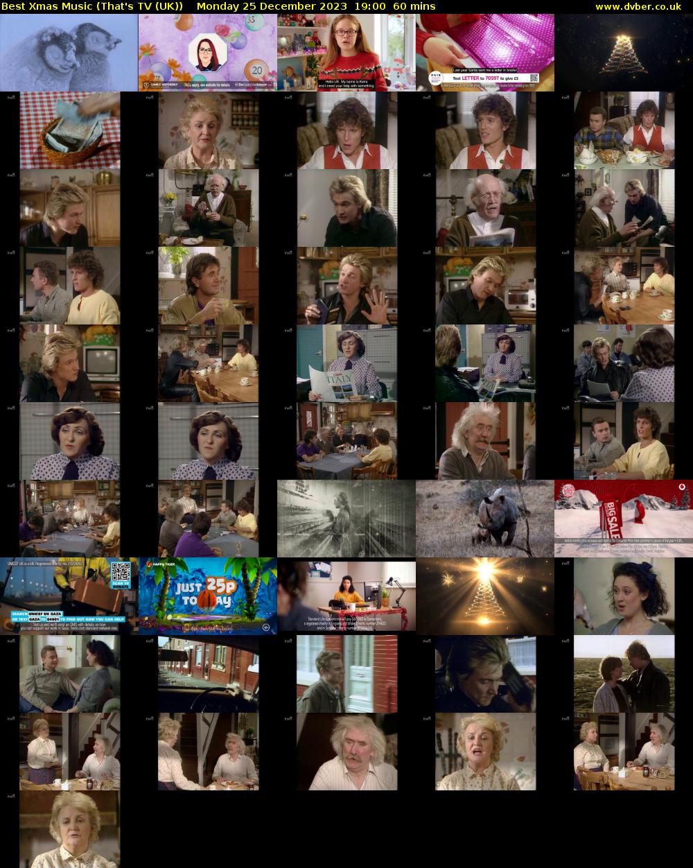 Best Xmas Music (That's TV (UK)) Monday 25 December 2023 19:00 - 20:00