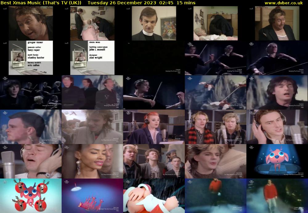 Best Xmas Music (That's TV (UK)) Tuesday 26 December 2023 02:45 - 03:00