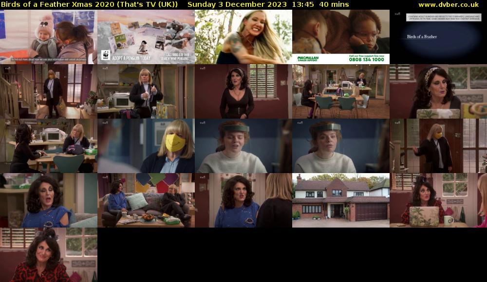 Birds of a Feather Xmas 2020 (That's TV (UK)) Sunday 3 December 2023 13:45 - 14:25