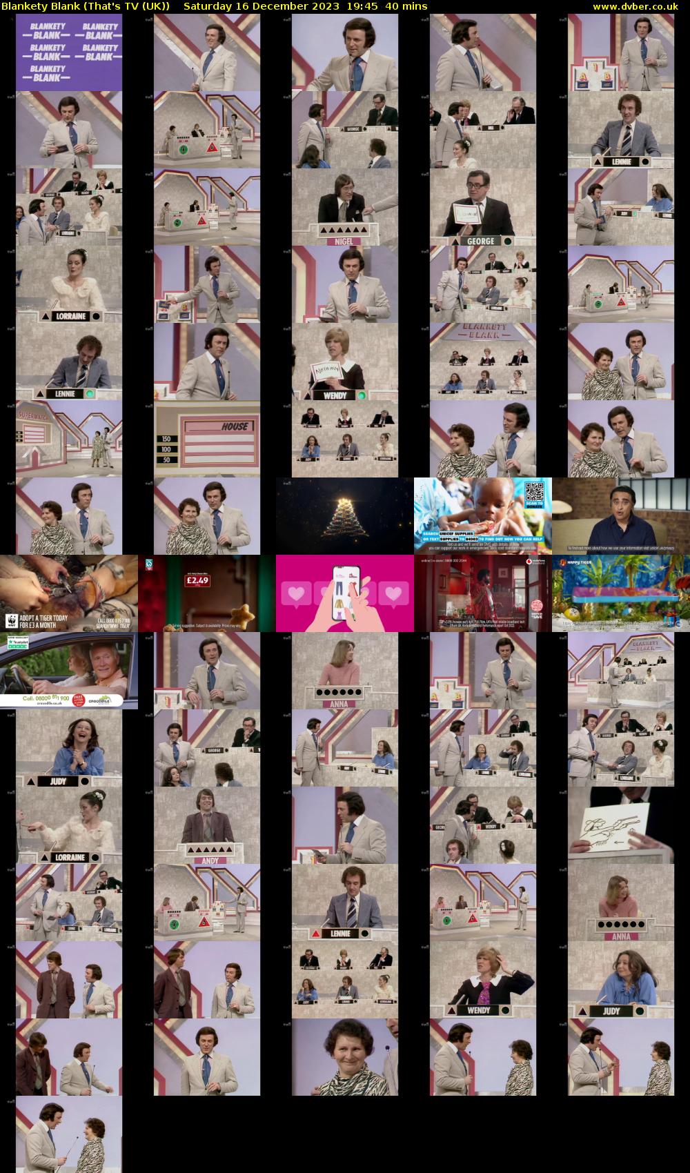 Blankety Blank (That's TV (UK)) Saturday 16 December 2023 19:45 - 20:25