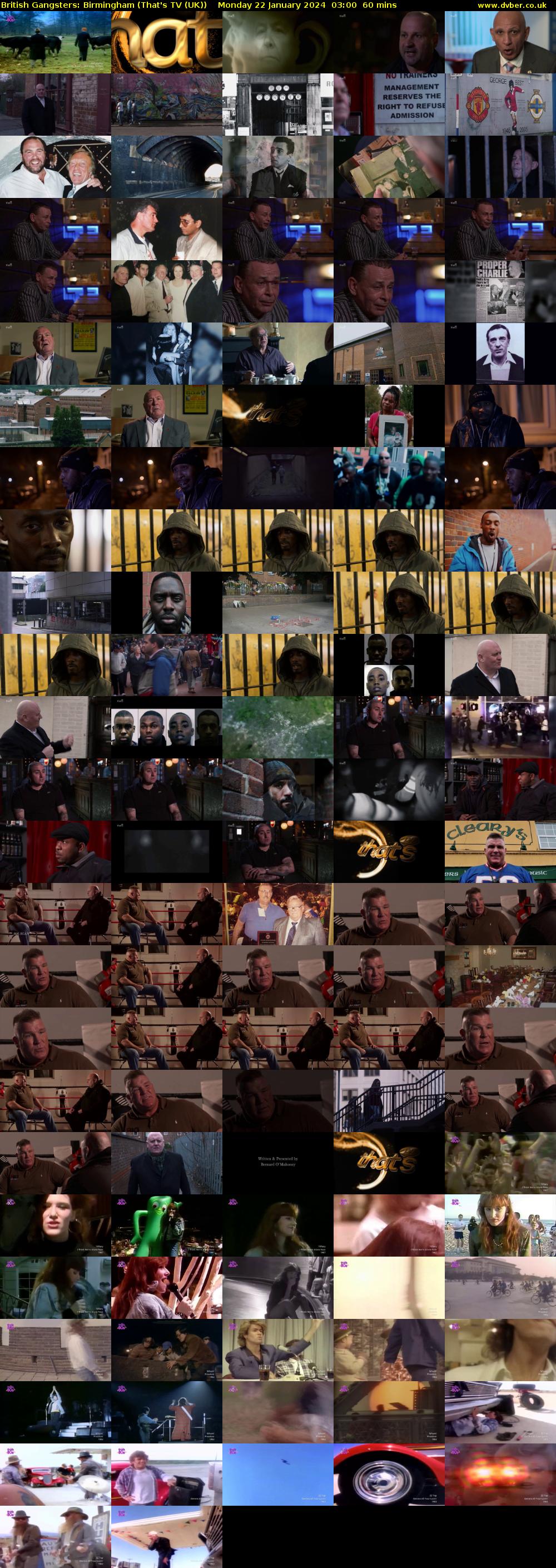 British Gangsters: Birmingham (That's TV (UK)) Monday 22 January 2024 03:00 - 04:00