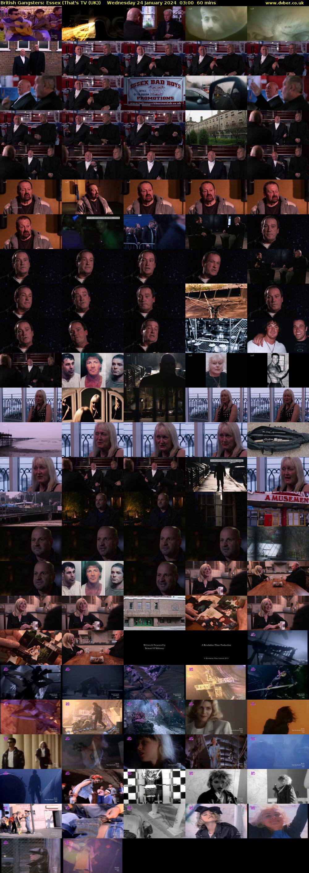 British Gangsters: Essex (That's TV (UK)) Wednesday 24 January 2024 03:00 - 04:00