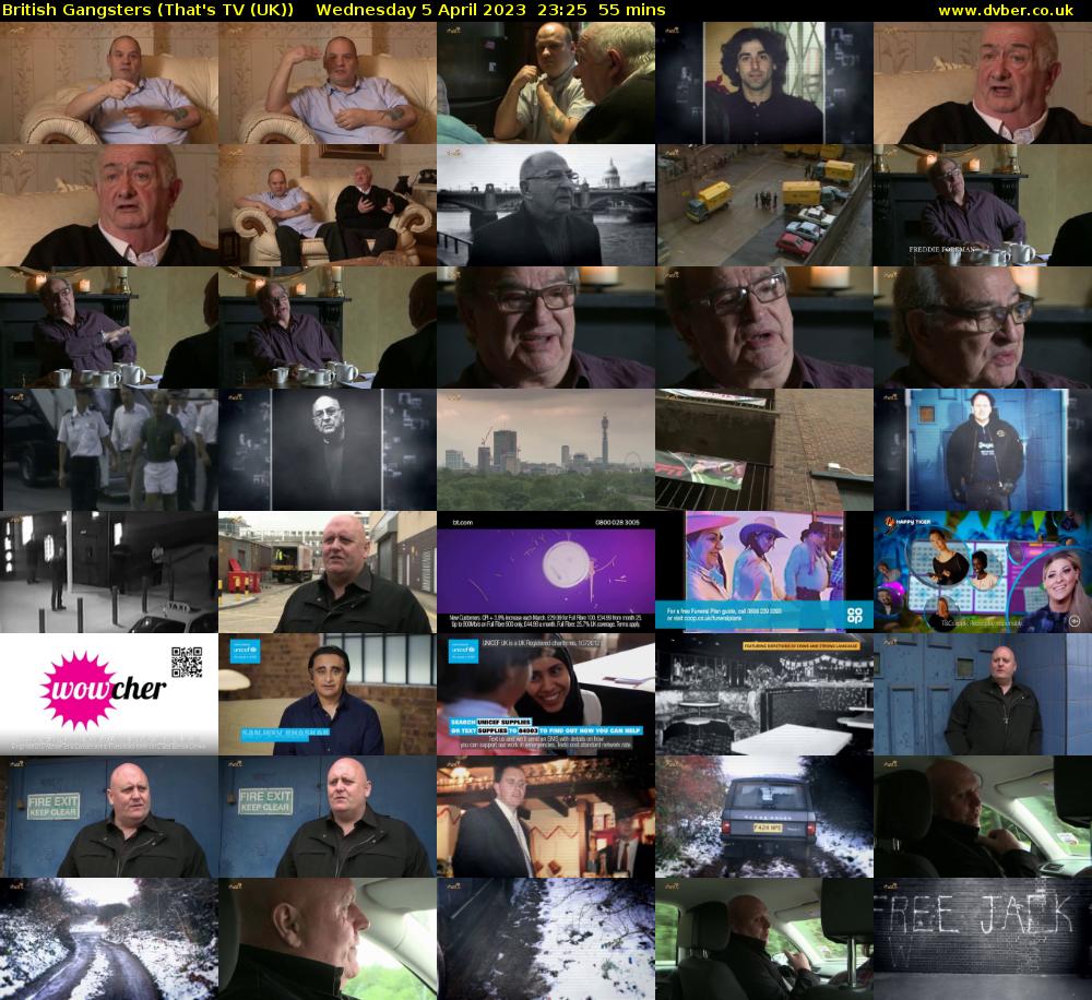 British Gangsters (That's TV (UK)) Wednesday 5 April 2023 23:25 - 00:20