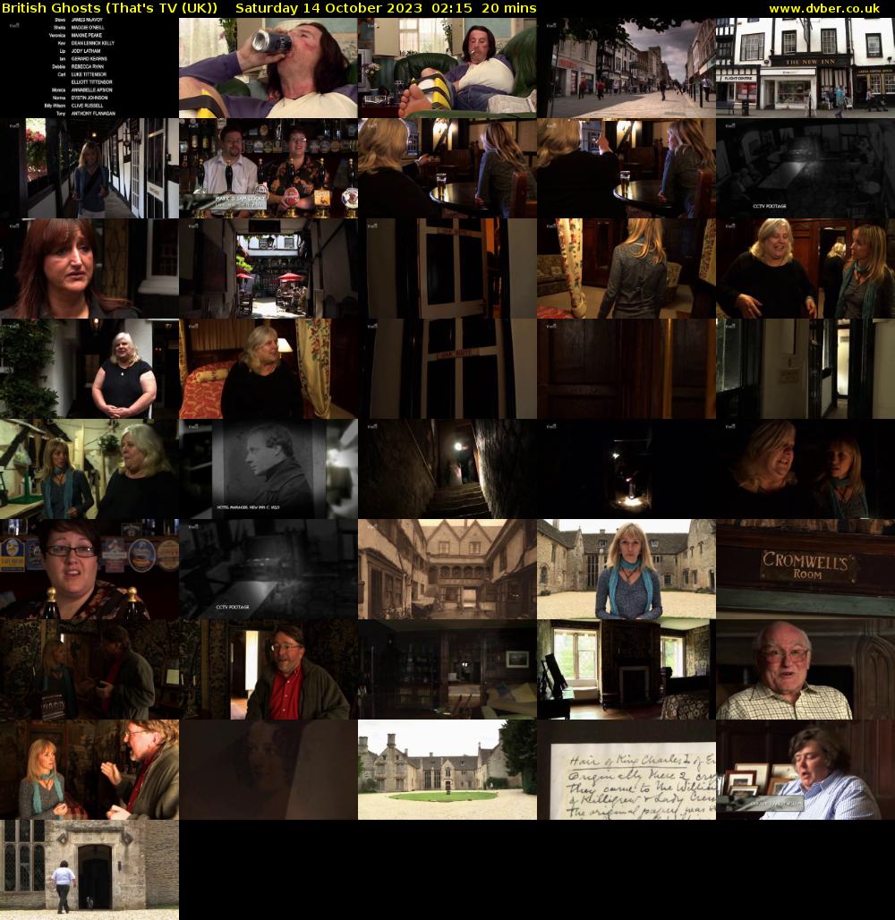British Ghosts (That's TV (UK)) Saturday 14 October 2023 02:15 - 02:35