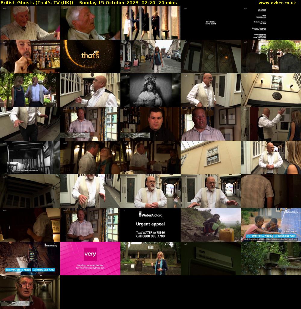 British Ghosts (That's TV (UK)) Sunday 15 October 2023 02:20 - 02:40