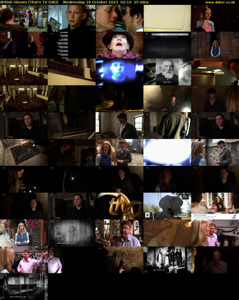 British Ghosts (That's TV (UK)) Wednesday 18 October 2023 02:10 - 02:35