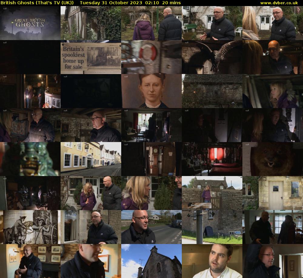 British Ghosts (That's TV (UK)) Tuesday 31 October 2023 02:10 - 02:30